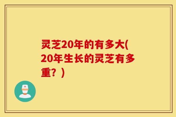 灵芝20年的有多大(20年生长的灵芝有多重？)