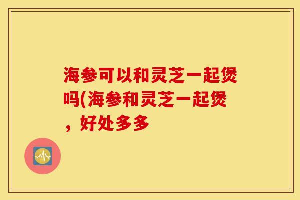 海参可以和灵芝一起煲吗(海参和灵芝一起煲，好处多多