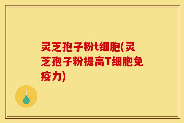 灵芝孢子粉t细胞(灵芝孢子粉提高T细胞免疫力)