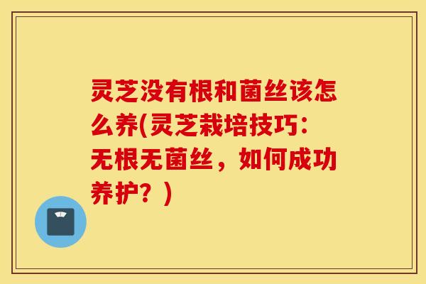 灵芝没有根和菌丝该怎么养(灵芝栽培技巧：无根无菌丝，如何成功养护？)