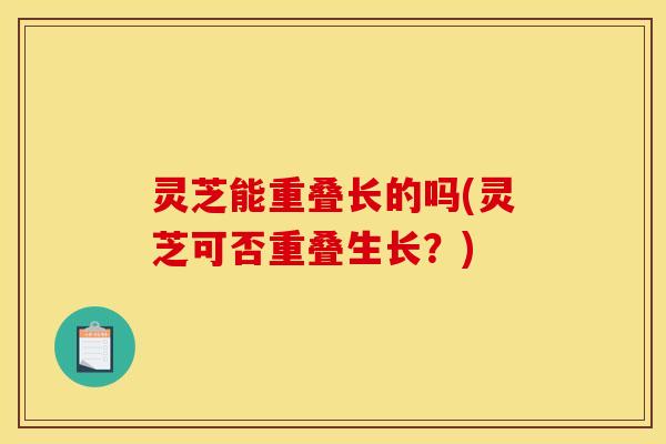 灵芝能重叠长的吗(灵芝可否重叠生长？)