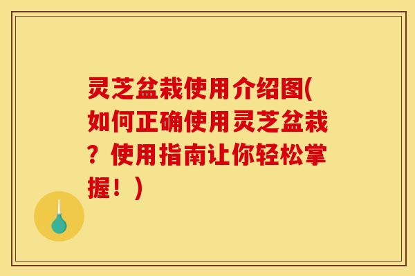 灵芝盆栽使用介绍图(如何正确使用灵芝盆栽？使用指南让你轻松掌握！)