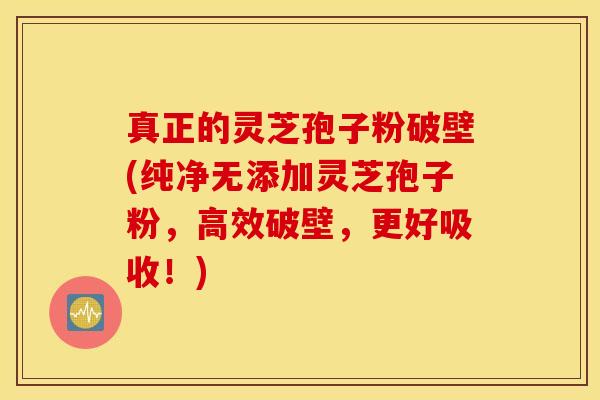 真正的灵芝孢子粉破壁(纯净无添加灵芝孢子粉，高效破壁，更好吸收！)