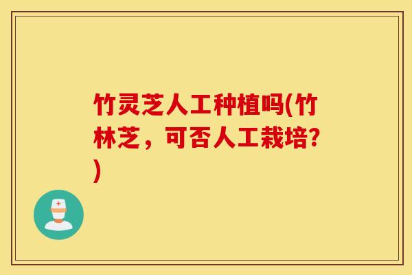 竹灵芝人工种植吗(竹林芝，可否人工栽培？)