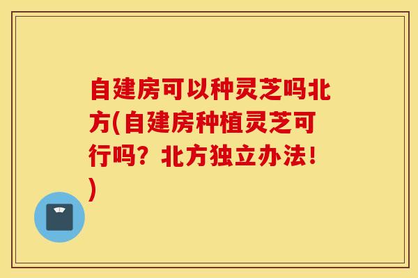 自建房可以种灵芝吗北方(自建房种植灵芝可行吗？北方独立办法！)