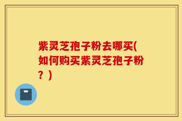 紫灵芝孢子粉去哪买(如何购买紫灵芝孢子粉？)