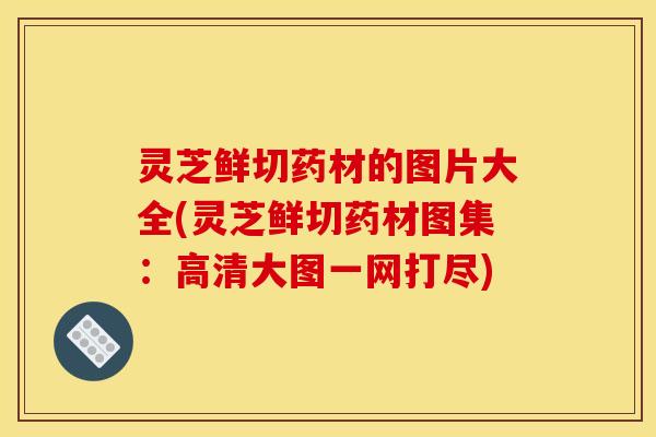 灵芝鲜切药材的图片大全(灵芝鲜切药材图集：高清大图一网打尽)