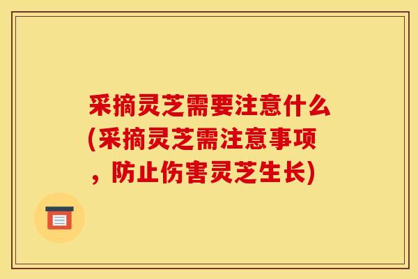 采摘灵芝需要注意什么(采摘灵芝需注意事项，防止伤害灵芝生长)