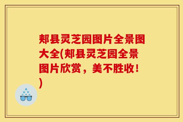 郏县灵芝园图片全景图大全(郏县灵芝园全景图片欣赏，美不胜收！)
