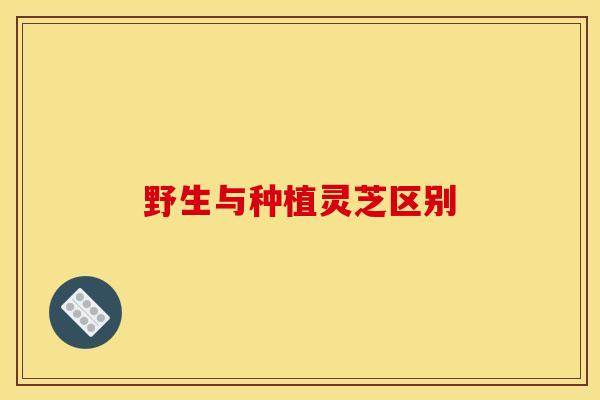 野生与种植灵芝区别