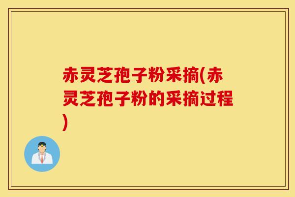 赤灵芝孢子粉采摘(赤灵芝孢子粉的采摘过程)