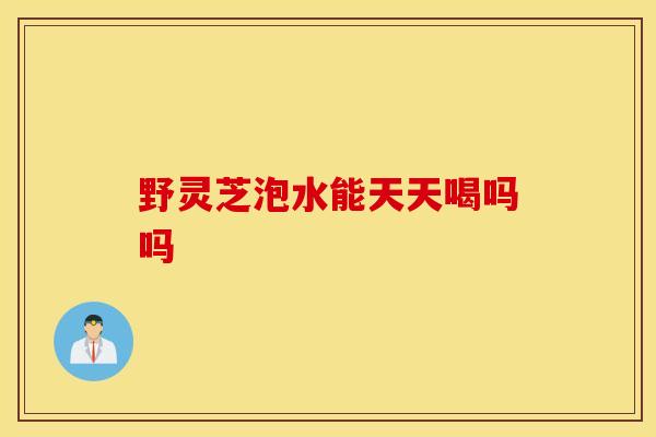 野灵芝泡水能天天喝吗吗