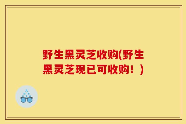 野生黑灵芝收购(野生黑灵芝现已可收购！)