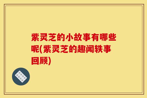 紫灵芝的小故事有哪些呢(紫灵芝的趣闻轶事回顾)