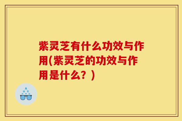 紫灵芝有什么功效与作用(紫灵芝的功效与作用是什么？)