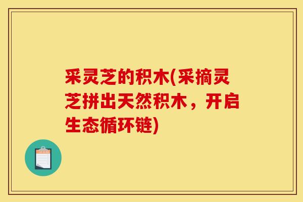 采灵芝的积木(采摘灵芝拼出天然积木，开启生态循环链)