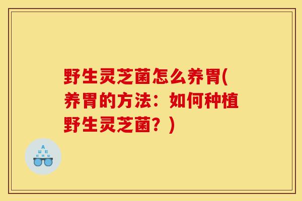 野生灵芝菌怎么养胃(养胃的方法：如何种植野生灵芝菌？)