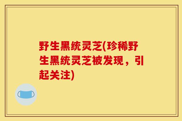 野生黑统灵芝(珍稀野生黑统灵芝被发现，引起关注)
