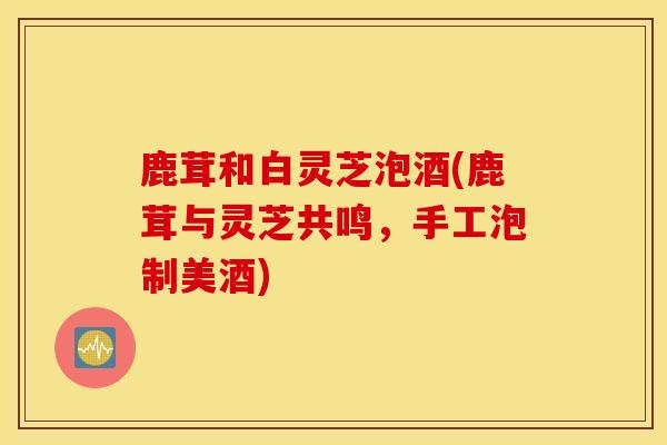 鹿茸和白灵芝泡酒(鹿茸与灵芝共鸣，手工泡制美酒)