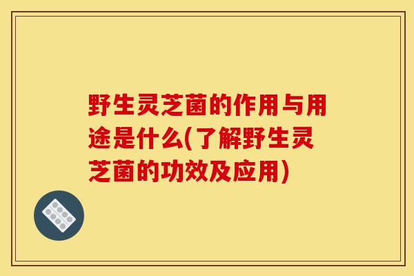 野生灵芝菌的作用与用途是什么(了解野生灵芝菌的功效及应用)