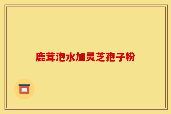 鹿茸泡水加灵芝孢子粉