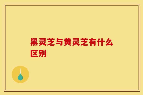黑灵芝与黄灵芝有什么区别