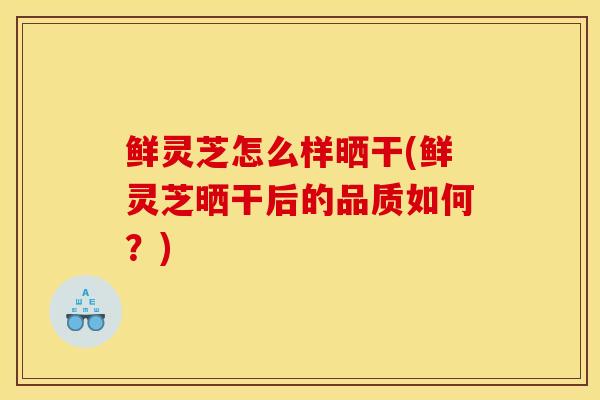鲜灵芝怎么样晒干(鲜灵芝晒干后的品质如何？)