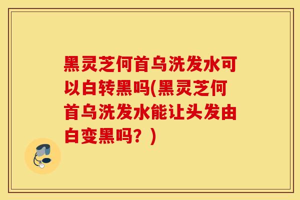 黑灵芝何首乌洗发水可以白转黑吗(黑灵芝何首乌洗发水能让头发由白变黑吗？)
