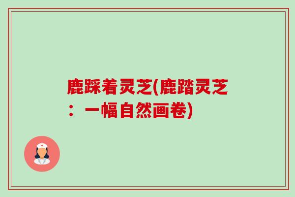 鹿踩着灵芝(鹿踏灵芝：一幅自然画卷)
