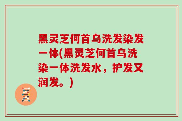 黑灵芝何首乌洗发染发一体(黑灵芝何首乌洗染一体洗发水，护发又润发。)