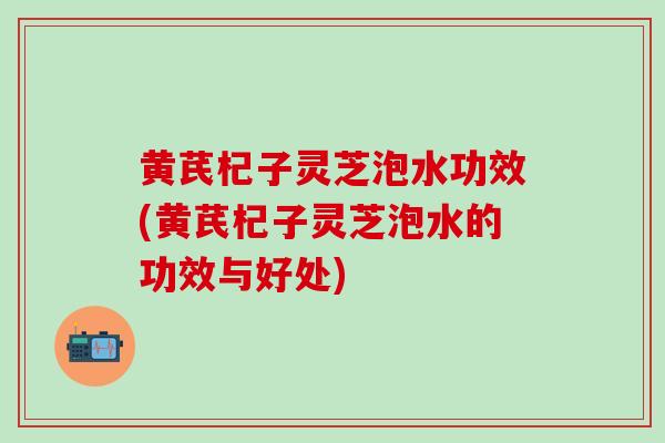 黄芪杞子灵芝泡水功效(黄芪杞子灵芝泡水的功效与好处)