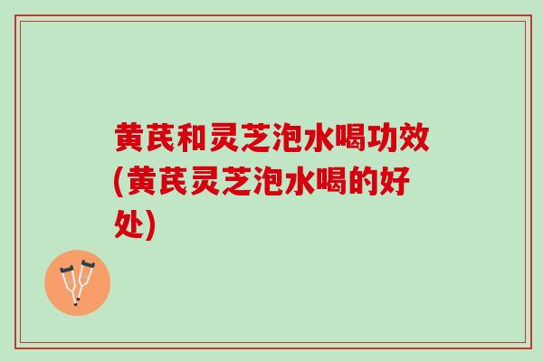 黄芪和灵芝泡水喝功效(黄芪灵芝泡水喝的好处)
