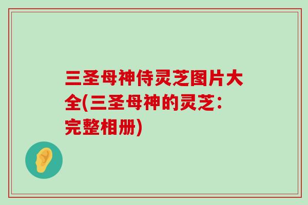 三圣母神侍灵芝图片大全(三圣母神的灵芝：完整相册)