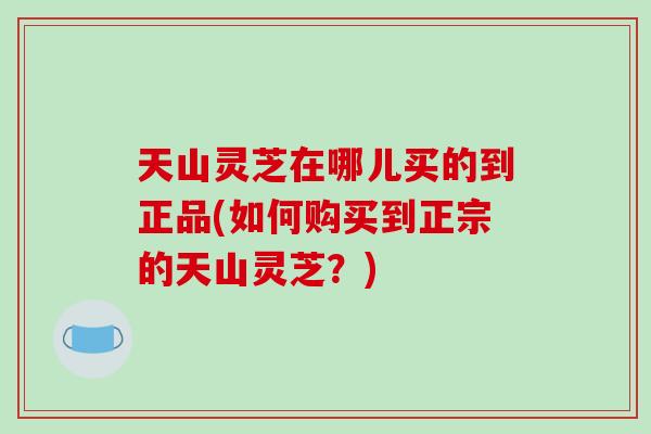 天山灵芝在哪儿买的到正品(如何购买到正宗的天山灵芝？)