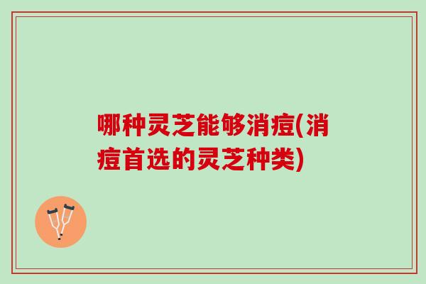 哪种灵芝能够消痘(消痘首选的灵芝种类)