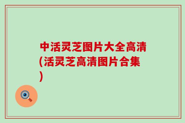 中活灵芝图片大全高清(活灵芝高清图片合集)