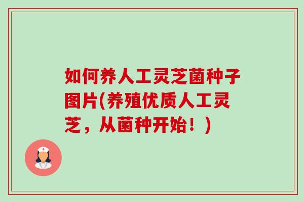 如何养人工灵芝菌种子图片(养殖优质人工灵芝，从菌种开始！)