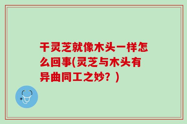 干灵芝就像木头一样怎么回事(灵芝与木头有异曲同工之妙？)