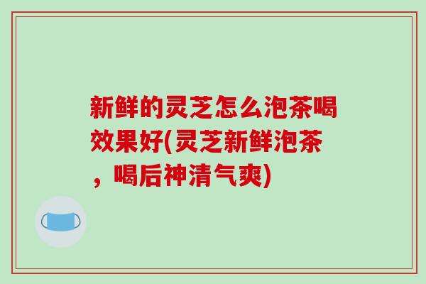 新鲜的灵芝怎么泡茶喝效果好(灵芝新鲜泡茶，喝后神清气爽)