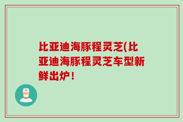 比亚迪海豚程灵芝(比亚迪海豚程灵芝车型新鲜出炉！