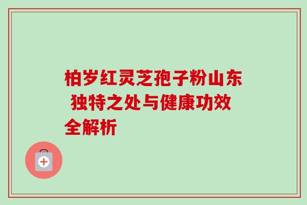 柏岁红灵芝孢子粉山东 独特之处与健康功效全解析 柏岁红灵芝孢子粉山东 独特之处与健康功效全解析