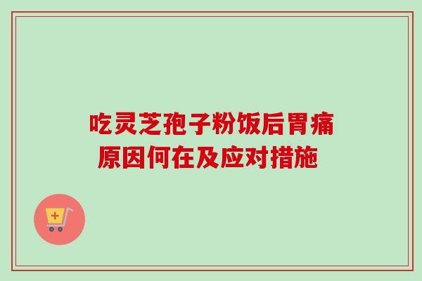 吃灵芝孢子粉饭后胃痛 原因何在及应对措施 吃灵芝孢子粉饭后胃痛 原因何在及应对措施
