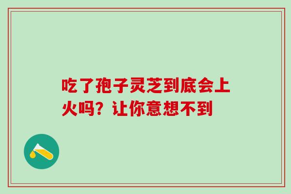 吃了孢子灵芝到底会上火吗?让你意想不到 吃了孢子灵芝到底会上火吗?让你意想不到