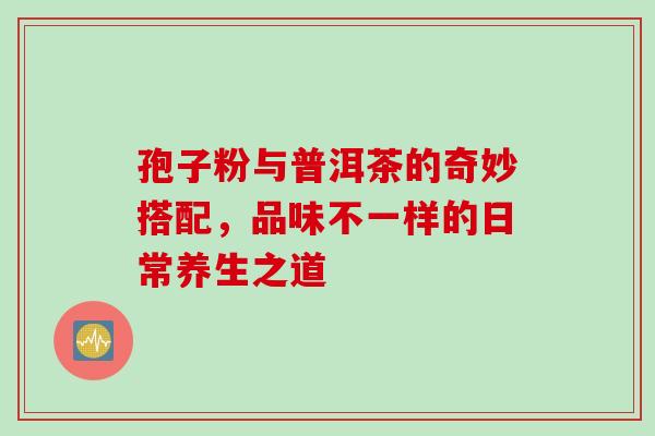 孢子粉与普洱茶的奇妙搭配，品味不一样的日常养生之道