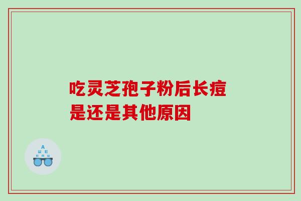 吃灵芝孢子粉后长痘 是还是其他原因 吃灵芝孢子粉后长痘 是还是其他原因